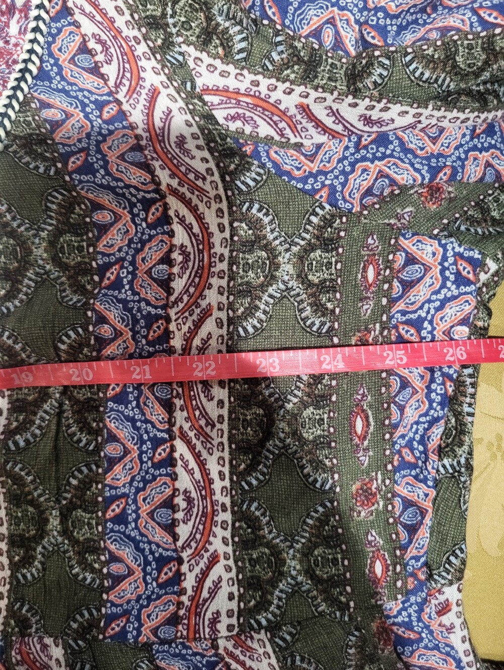 Boho Floral Patchwork Dress - Olive & Mauve - Picture 5 of 5
